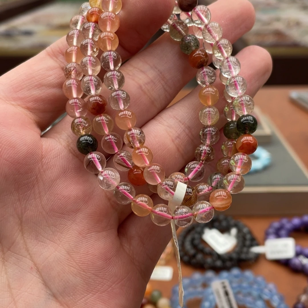 未镶嵌水晶手链彩发晶6