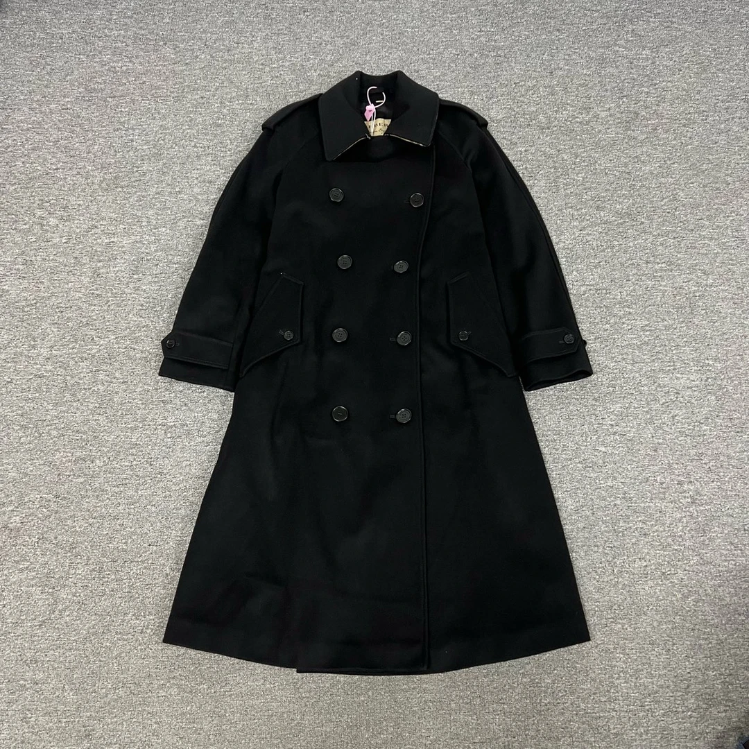 99新 BURBERRY/博柏利 Burberry黑色大衣uk6