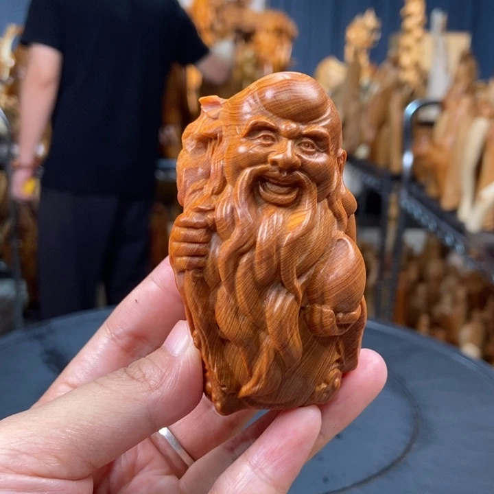 柏木（崖柏）手把件寿星