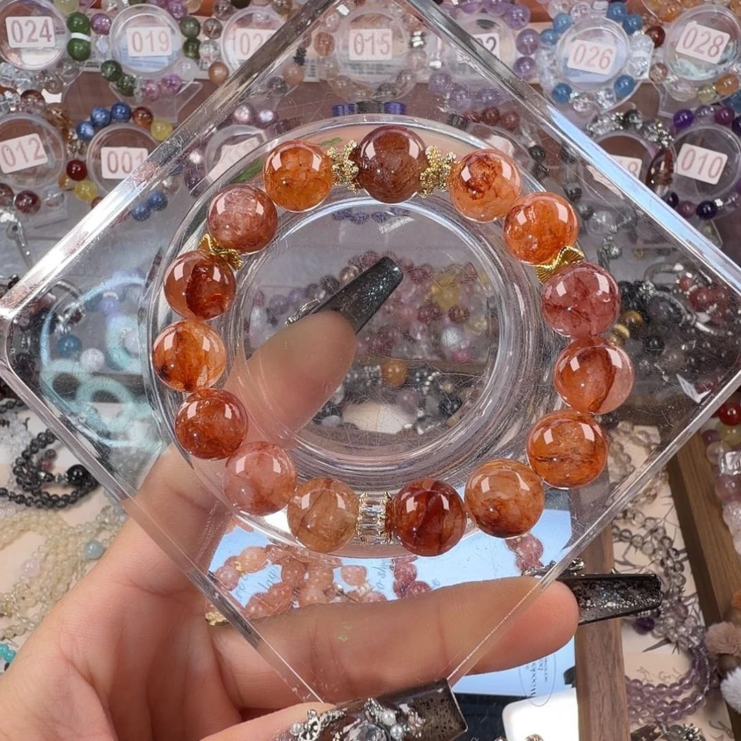 银S925镶嵌手链烟晶