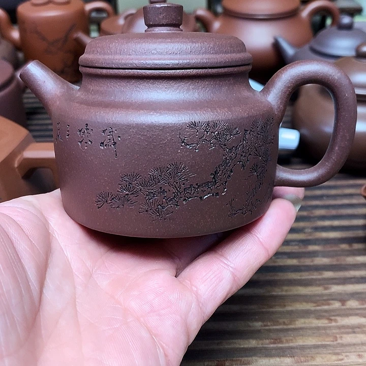 紫砂茶壶德中原矿紫泥160毫升