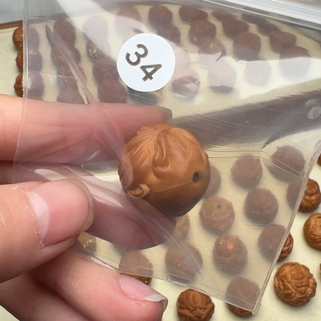 平***生猴头核桃吊坠兔佛爷 34