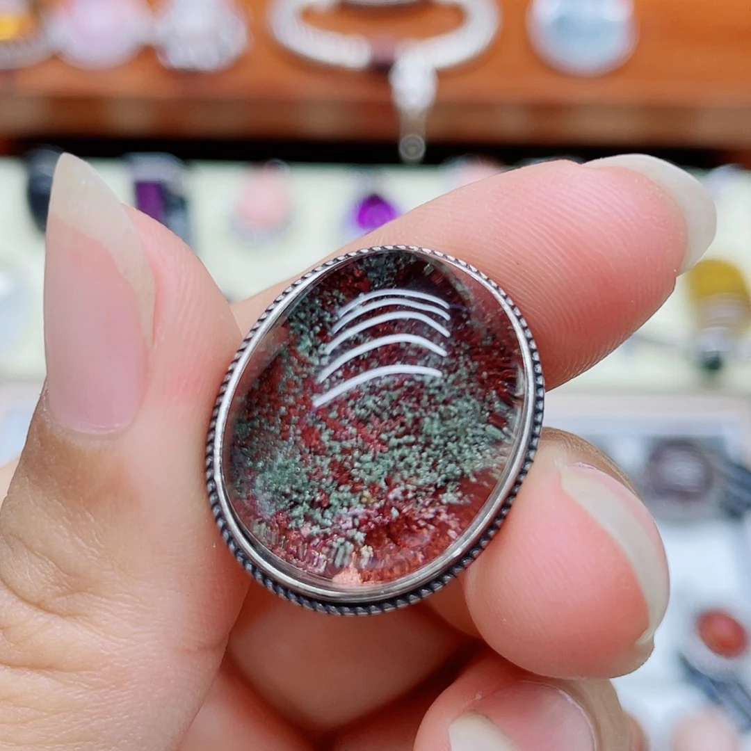 银S925镶嵌吊坠(不含链)水晶磨合