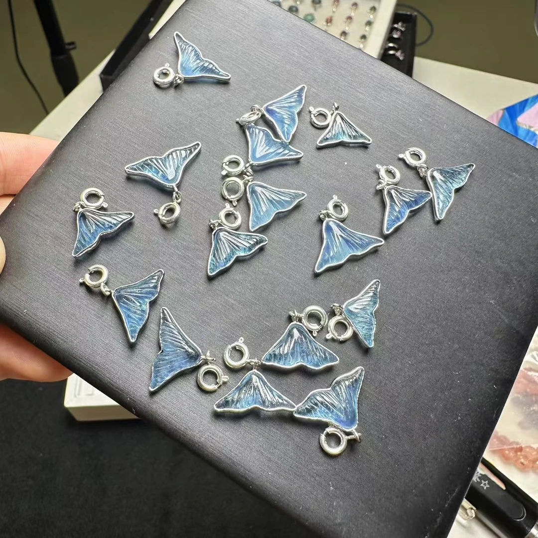 海蓝宝鱼尾吊坠（多样性发一）