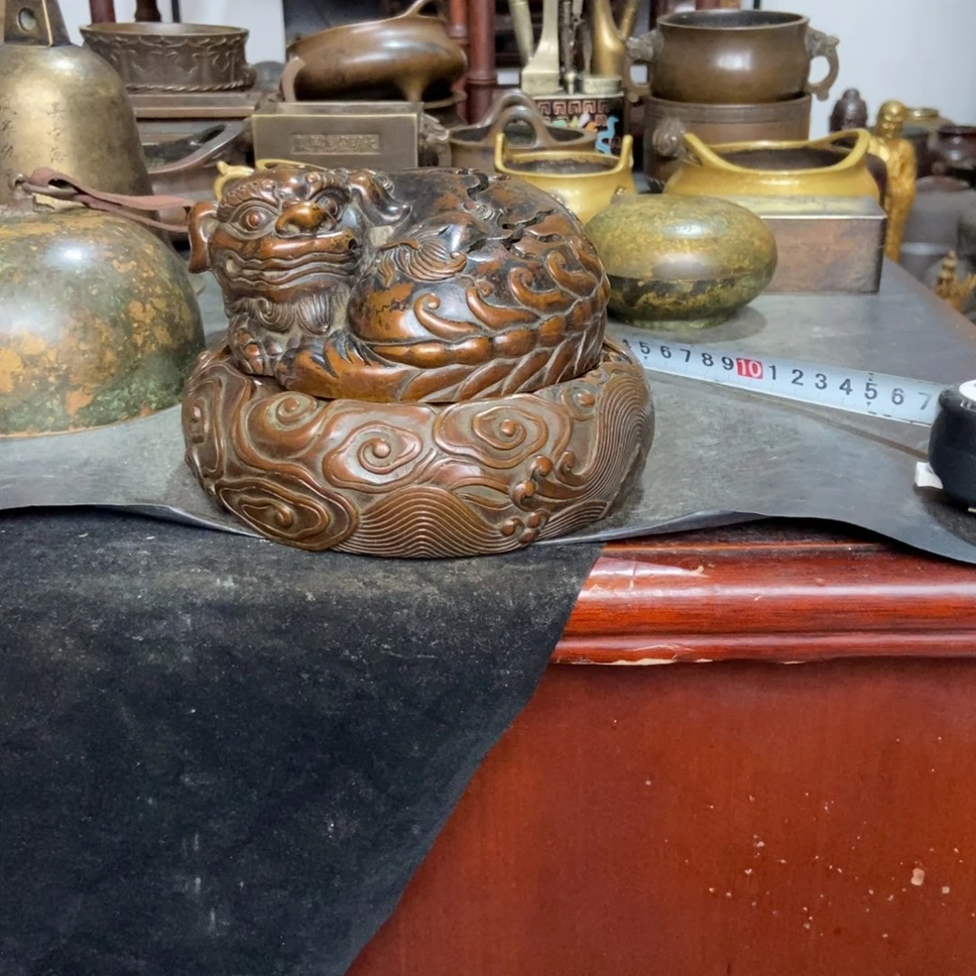 川***物铜器工艺品摆件香炉摆件