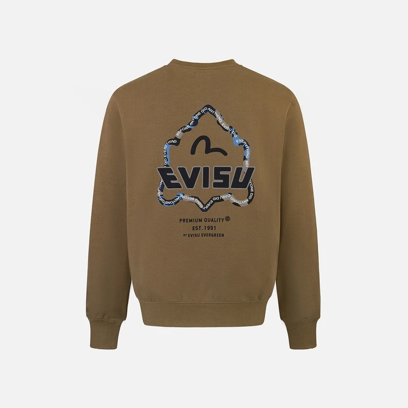 EVISU 福神男士海鸥和商标印花经典休闲卫衣男2EAADM4SW1255XXCT