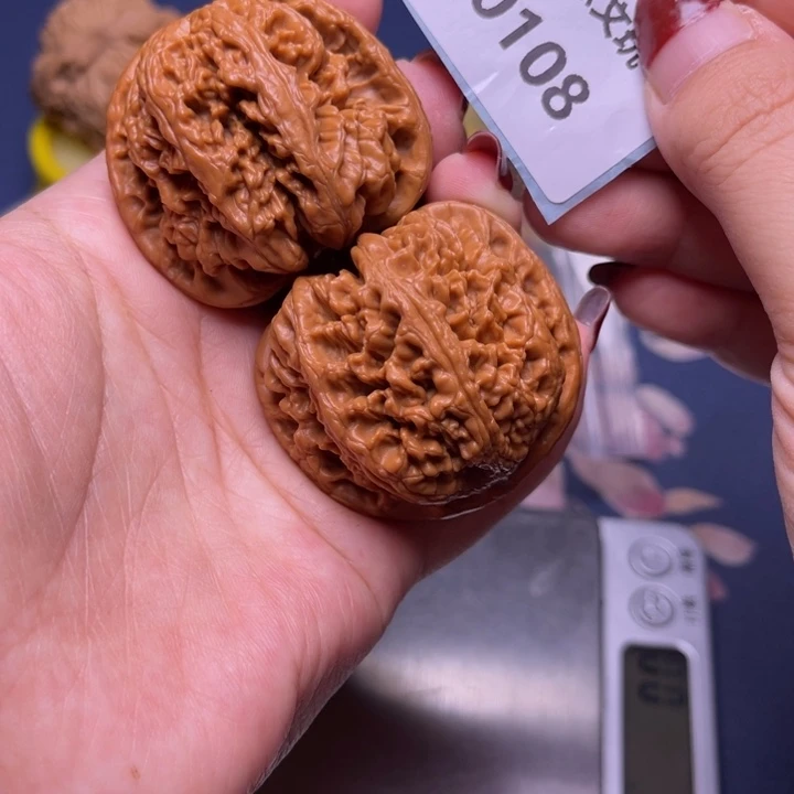 文玩核桃把件粗筋44.0108