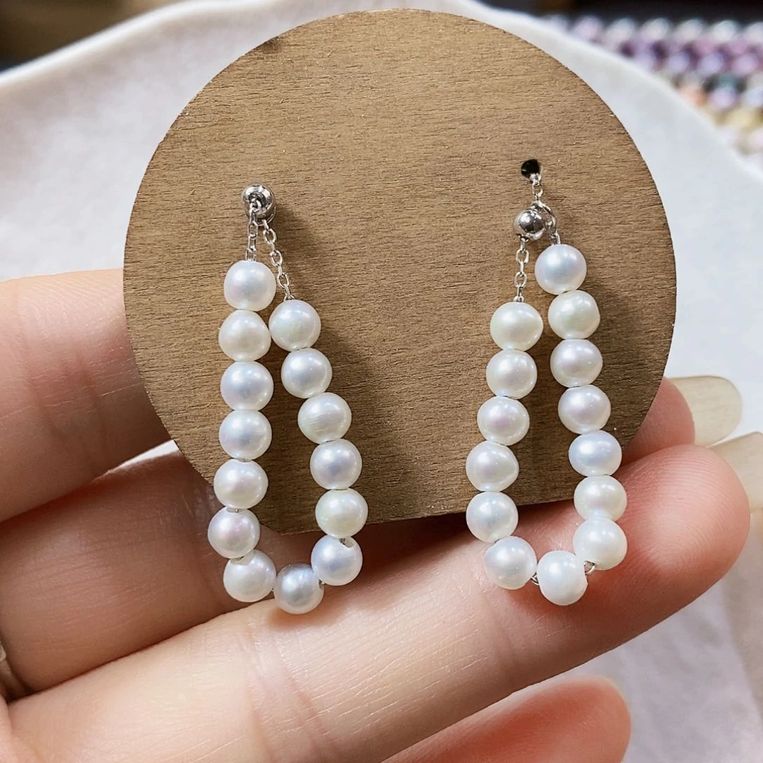 银S925镶嵌淡水珍珠特价设计款淡水极光珍珠正版珠宝首饰