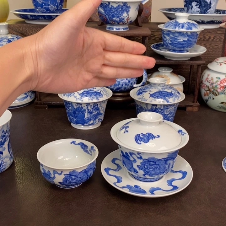 勇***嘴景德镇陶瓷手工手绘