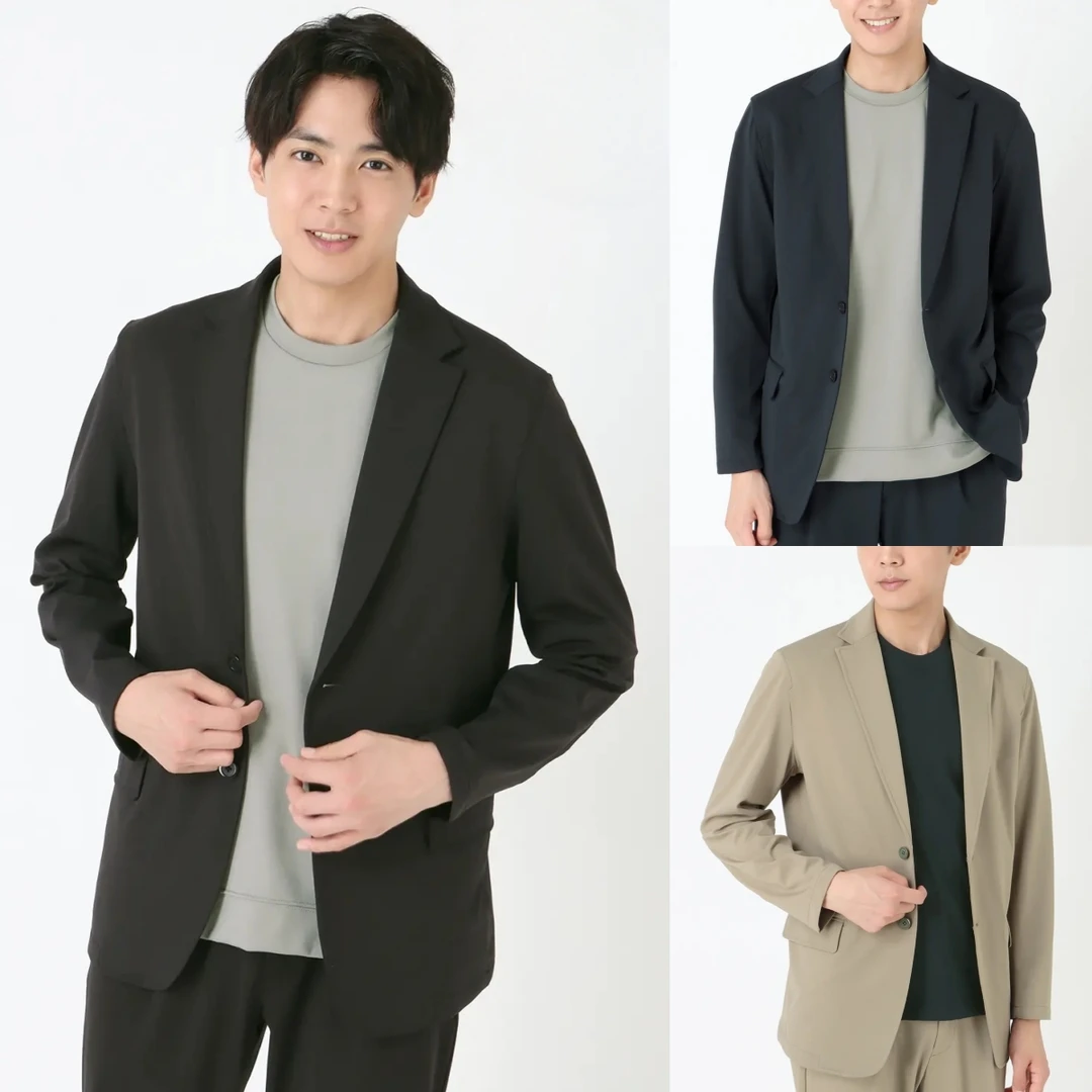 外贸男士透气高弹力春夏款修身两粒扣西服百搭纯色休闲单西2260