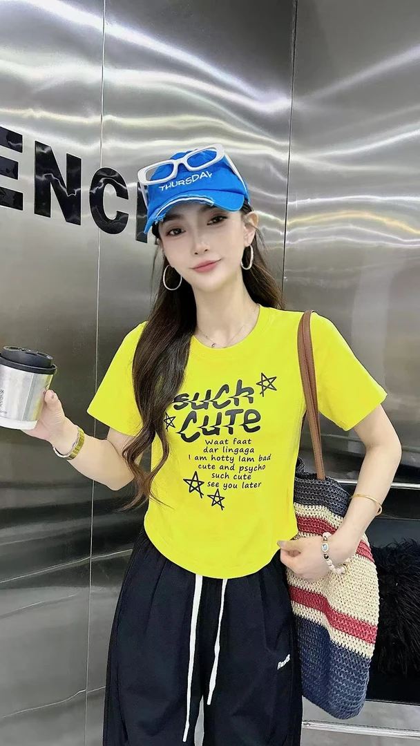 夏季显瘦遮肚子休闲女上衣T恤033