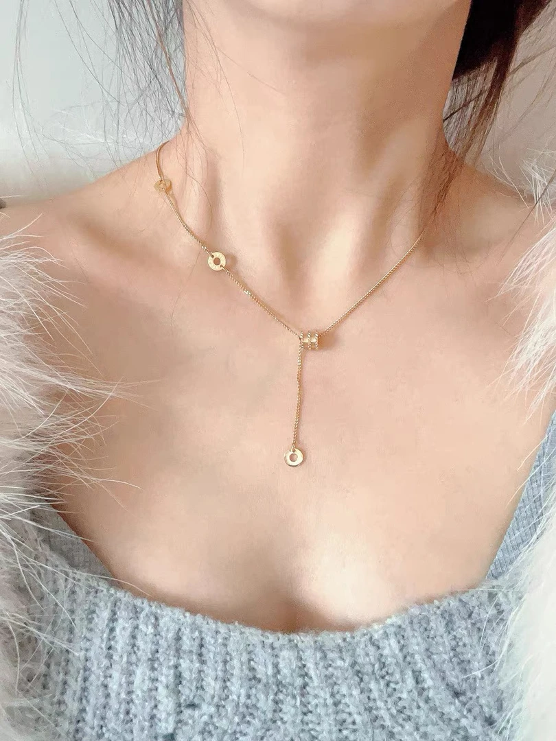 钛钢项链 流苏小蛮腰项链轻奢小众设计不掉色锁骨链钛钢女款