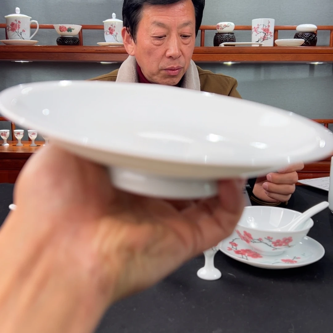 柴窑素胎壶承一级品