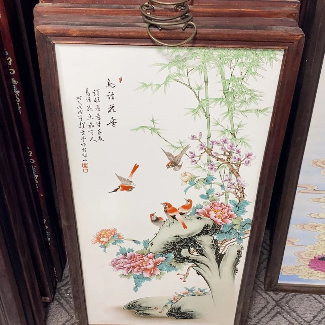 瓷片86*46*1景德镇瓷板画柴窑烧制