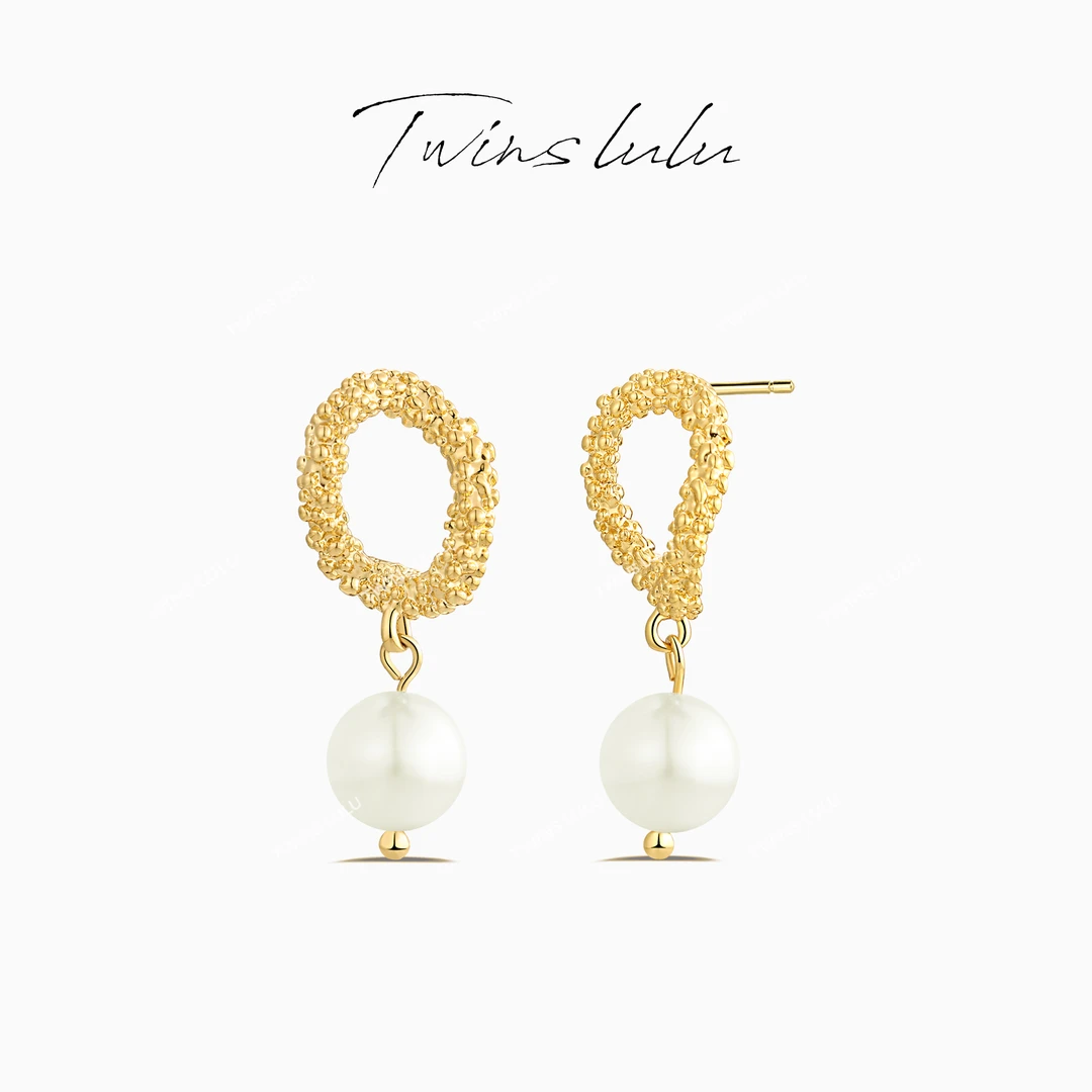 TWINS LULU 流光风 不规则【怜动】轻奢气质时尚圈圈耳环TSL1269