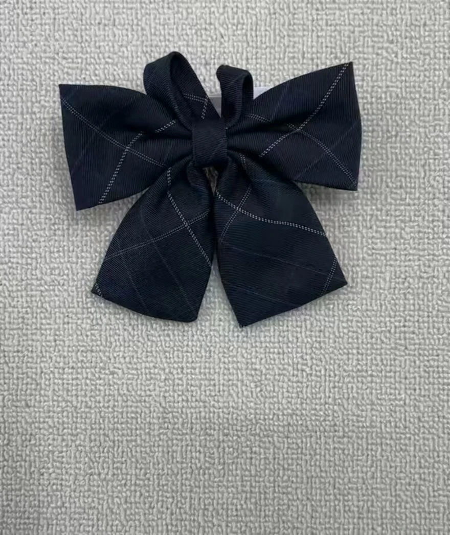 原创格裙同色系领结