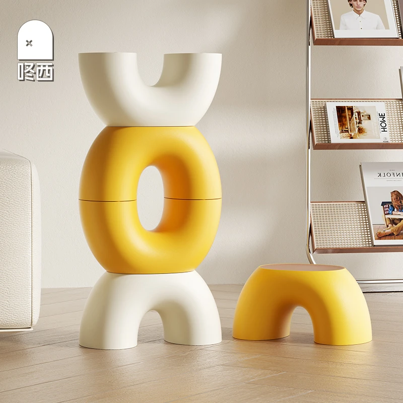 小凳子家用矮凳加厚宝宝踩脚凳网红彩虹凳洗澡矮凳儿童茶几凳