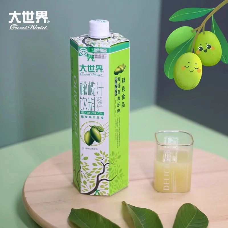 大世界 福建特产大世界橄榄汁青盐饮品调配直饮橄榄汁500毫升