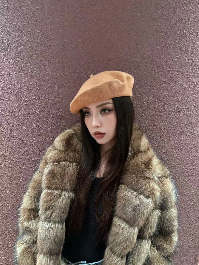 almira贝雷帽女秋冬毛呢日系蓓蕾帽子显脸小ins英伦复古画家帽