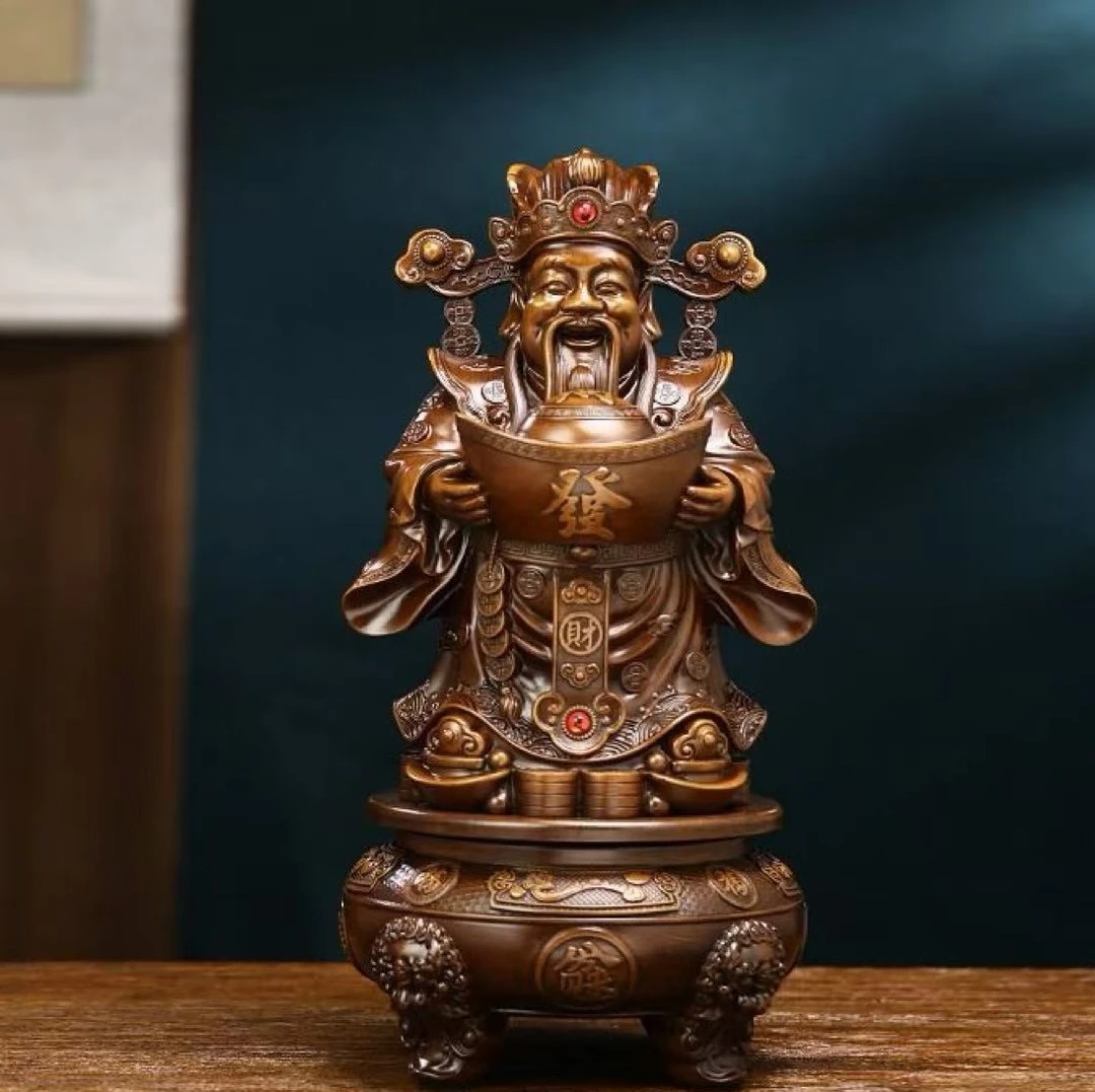 财神爷神像文财神摆件工艺品高档客厅前台办公室摆放乔迁开业礼品