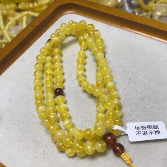裸石蜜蜡未镶嵌串