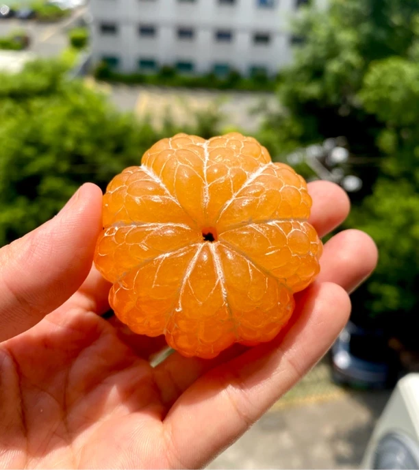 寿山石满汉全席橘子橘子文玩手把件把玩件茶宠摆件工艺品礼品礼物