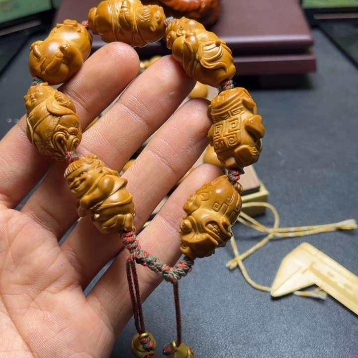 用***8手串/手链橄榄核橄榄核雕哪吒