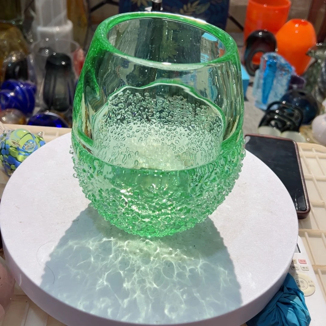 弘扬琉璃花器微瑕高度19