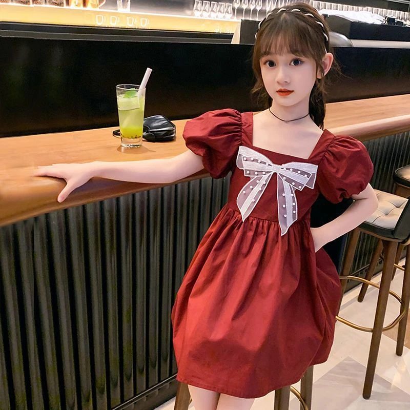 YeeHoO英氏【断码】女孩夏装连衣裙中大童宝宝韩版洋气最新款公主