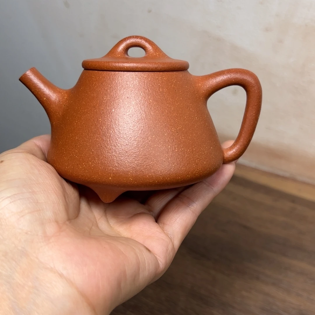 画***湖茶壶段泥红降坡高瓢180cc