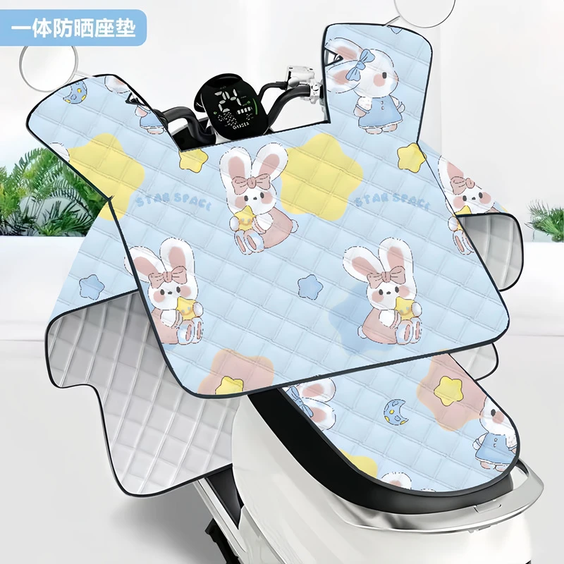 工厂现货批发电动车挡风被夏季防晒防水挡风罩加大加宽带坐垫通用