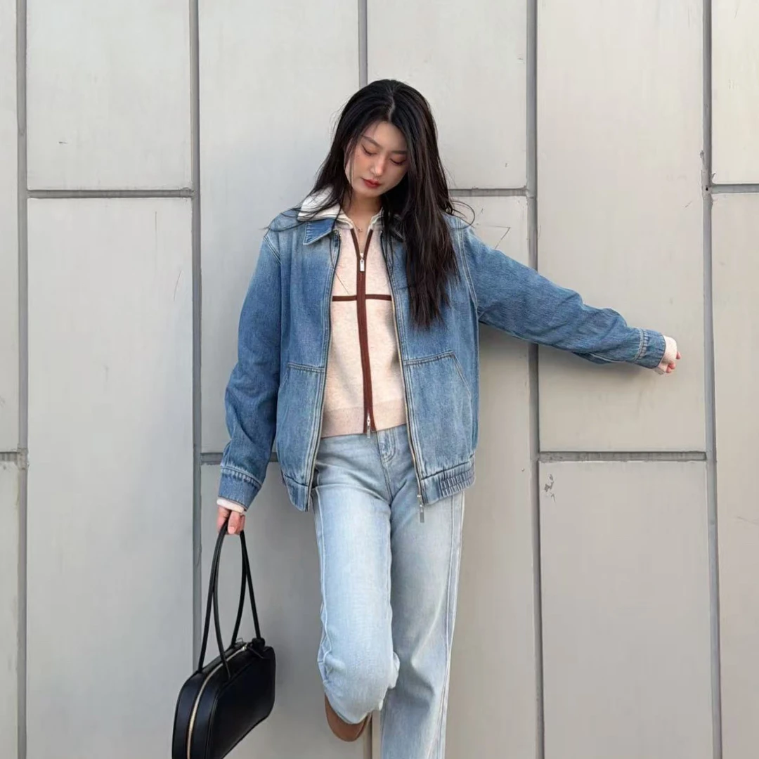 经典蓝环保水洗牛仔外套