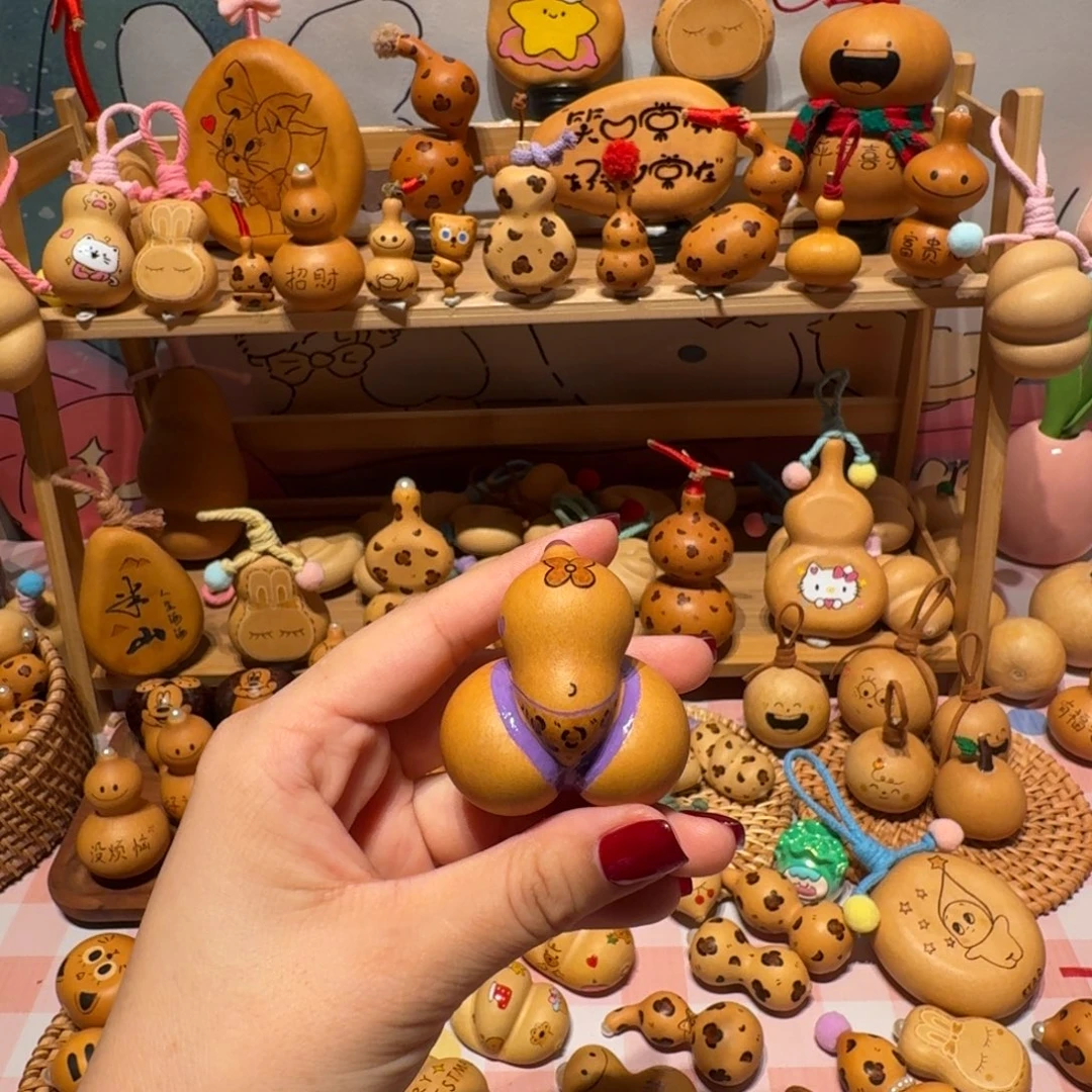 泡***泡藤金蟾葫芦紫色烙画