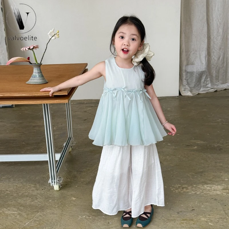 VALVOELITE女童背心吊带衫夏薄款新款儿童洋气外穿无袖上衣a类宝