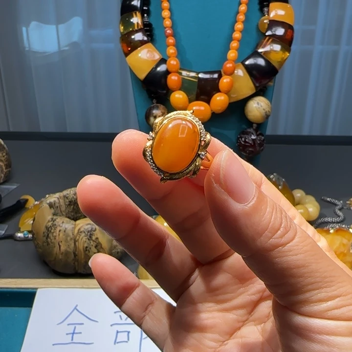 琥珀未镶嵌手链波兰设计款琥珀蜜蜡
