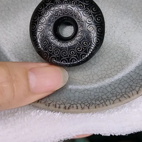 摆件开片瓷器瓷片摆件