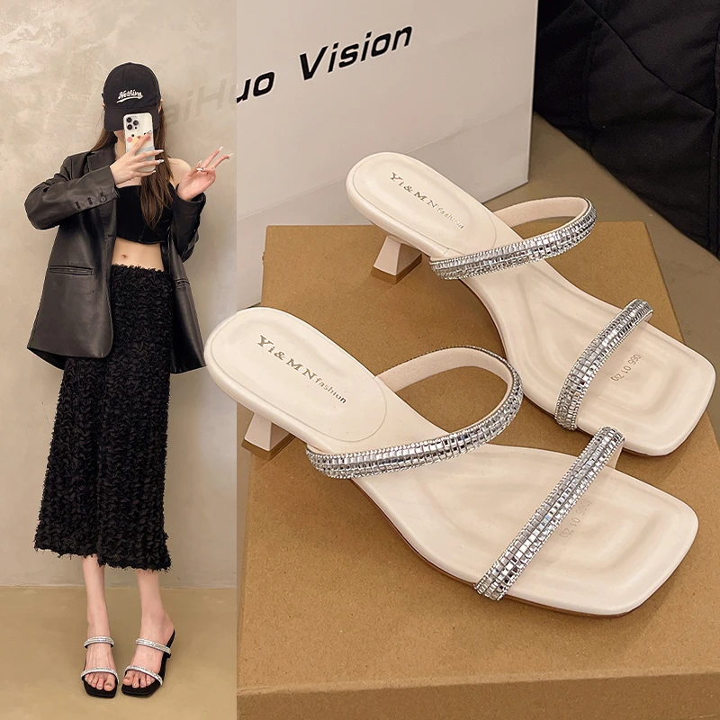 【小清清】2025夏季新款爆款仙女风气质网红时尚百搭露趾外穿凉鞋女