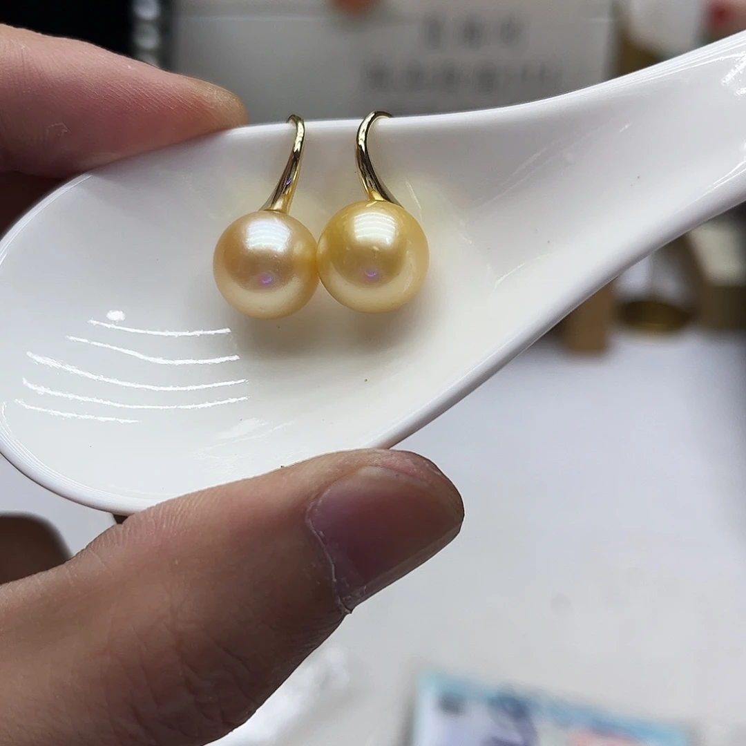 银S925镶嵌耳饰海水珍珠