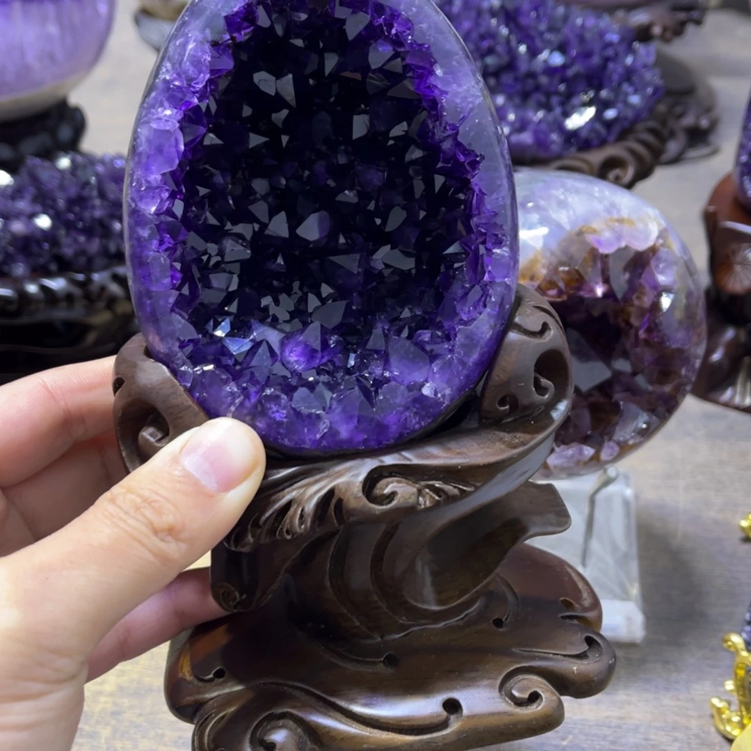 E***鞋未镶嵌紫晶摆件摆件