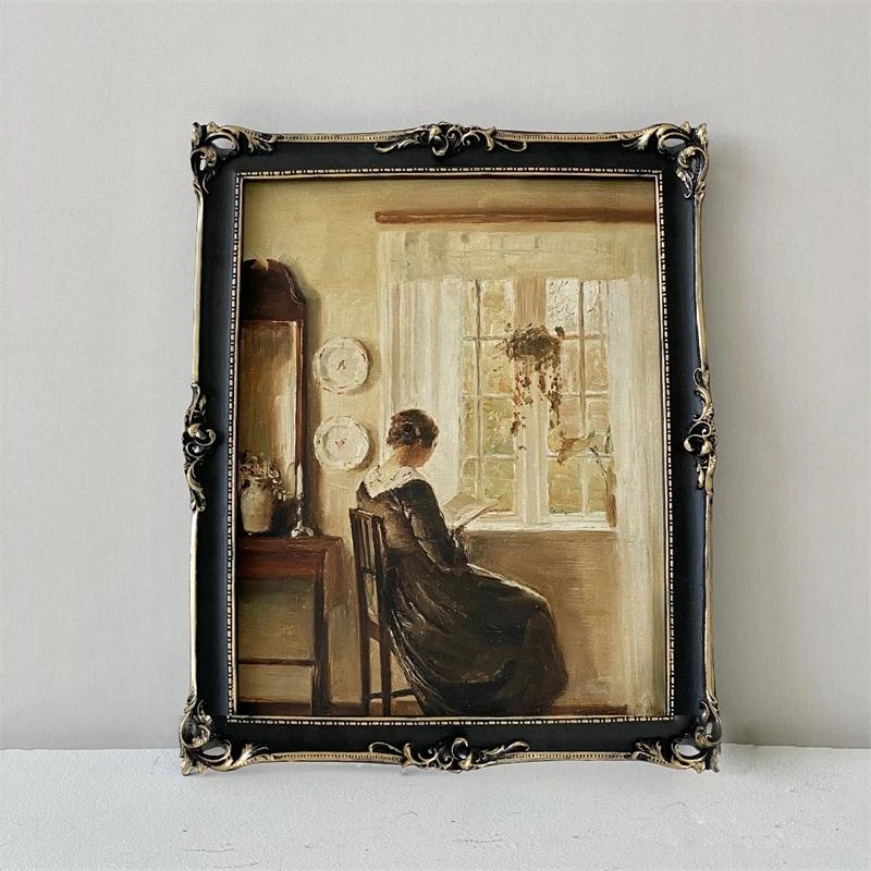 复古浮雕树脂相框框欧式古典人物油画框客餐厅背景墙组合装饰挂画