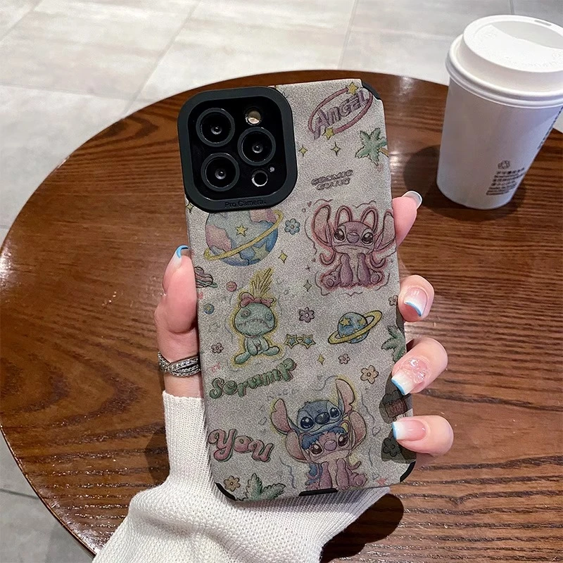 适用OPPOReno14手机壳findx8新款12翻毛皮10防摔硅胶情侣史迪仔