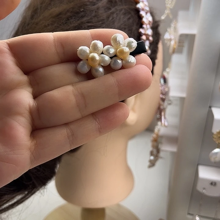 淡水珍珠未镶嵌发夹