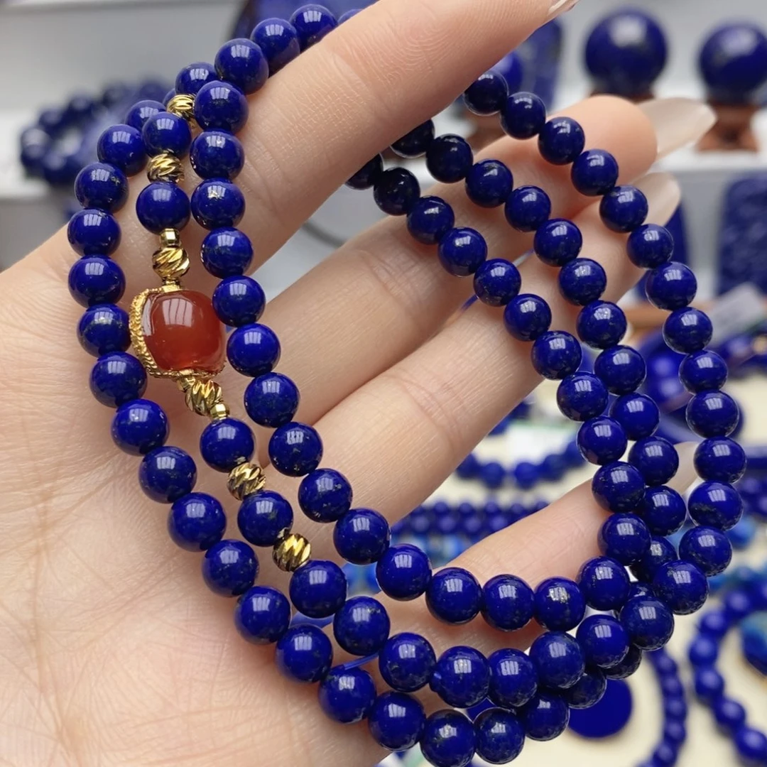 青金石未镶嵌手链5mm