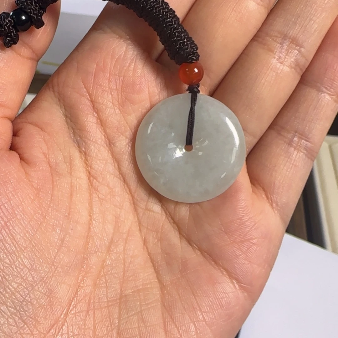 翡翠未镶嵌吊坠(赠链)平安扣25.6mm