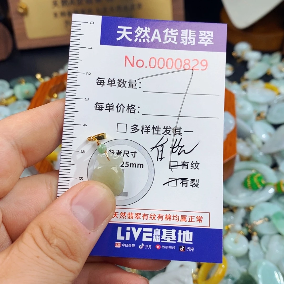 翡翠未镶嵌颈饰829