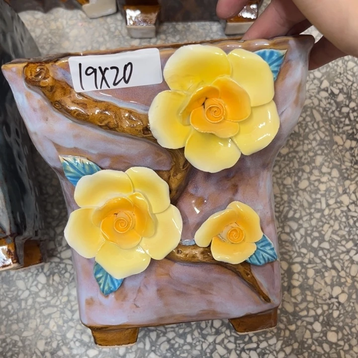 紫砂花盆粗陶材质多肉花盆