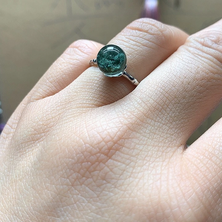 水晶水晶戒指银S925镶嵌