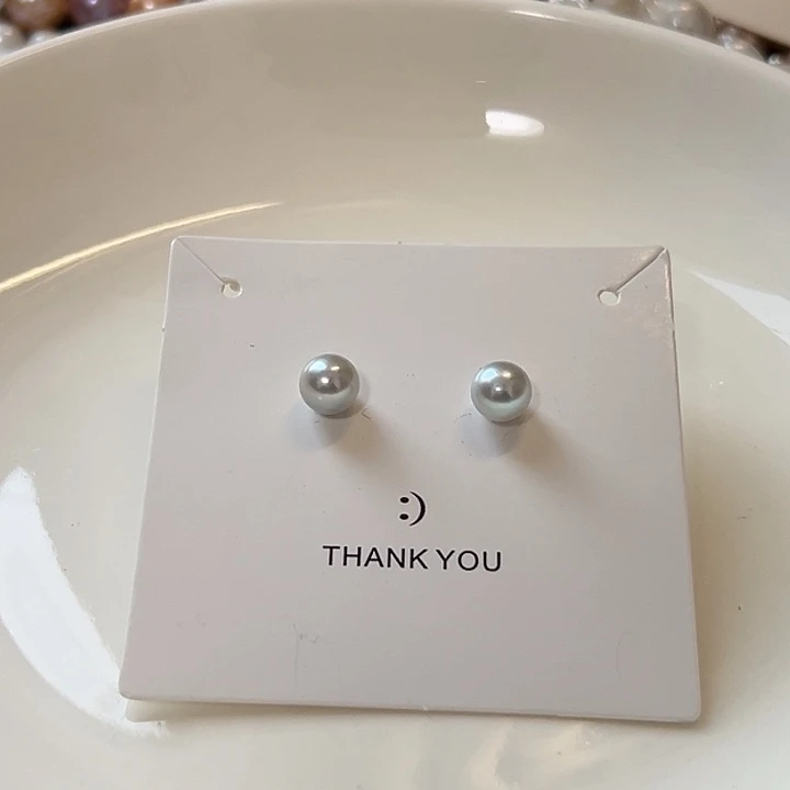 海水珍珠银S925镶嵌耳饰