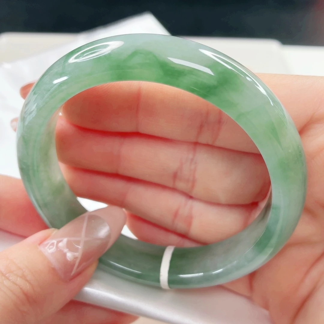 翡翠未镶嵌手镯56.6x438