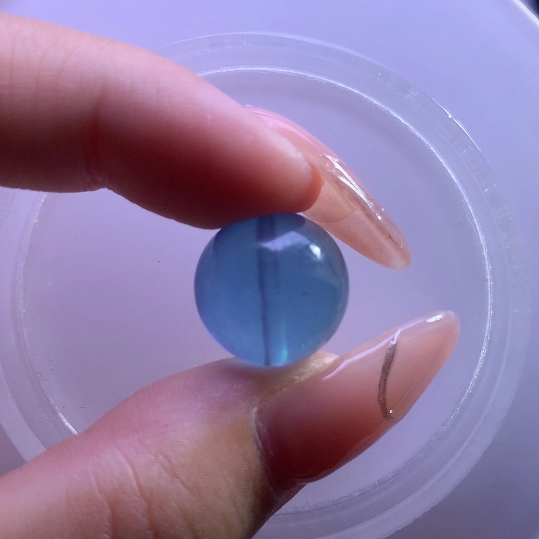 天然辰砂13mm魔鬼蓝单珠